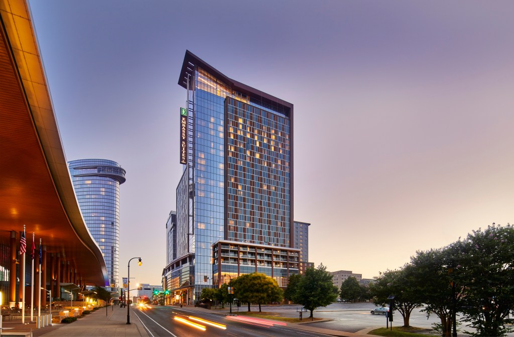 Embassy Suites by Hilton Nashville Downtown - Exterior at Dusk