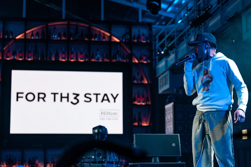 Chance the Rapper performs an exclusive concert at the newly renovated ROOF on theWit Chicago, a Hilton Hotel in Chicago, Illinois, on Thursday, Sept. 14, 2023