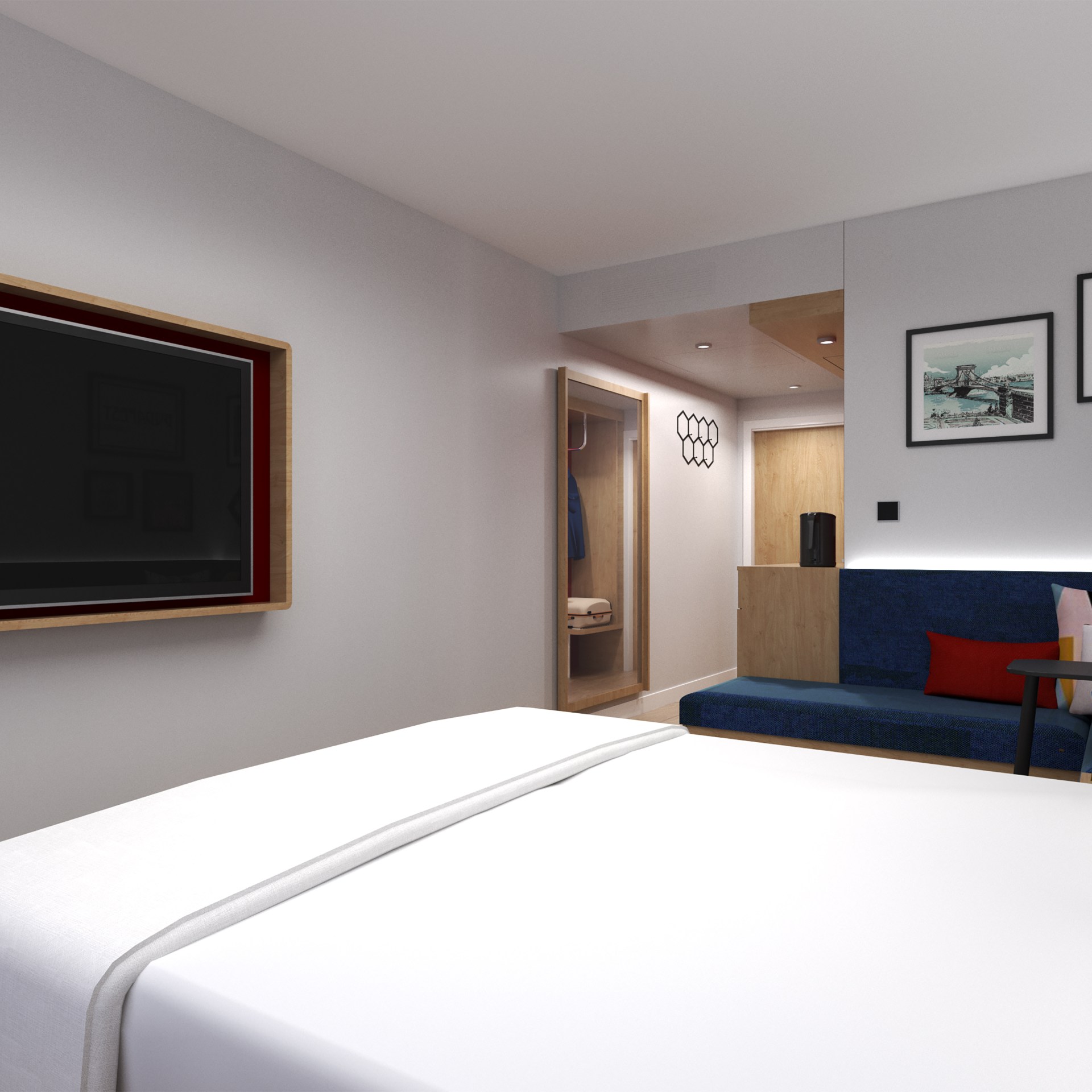 Hampton by Hilton Budapest City Centre - Guest Room Rendering