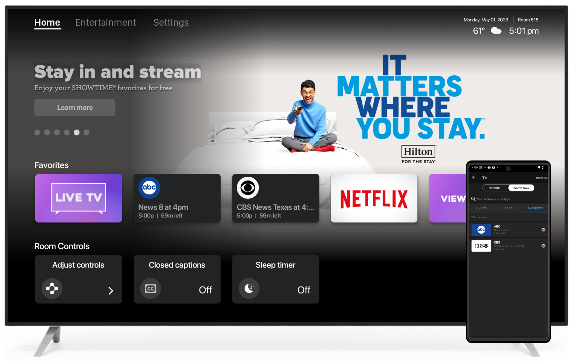 [Connectivity:Personalization] Hilton Connected TV