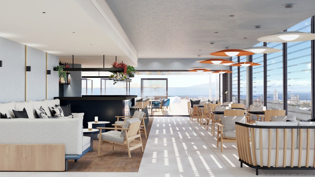 DoubleTree by Hilton Lagoa Azores - Bar Terrace Rendering