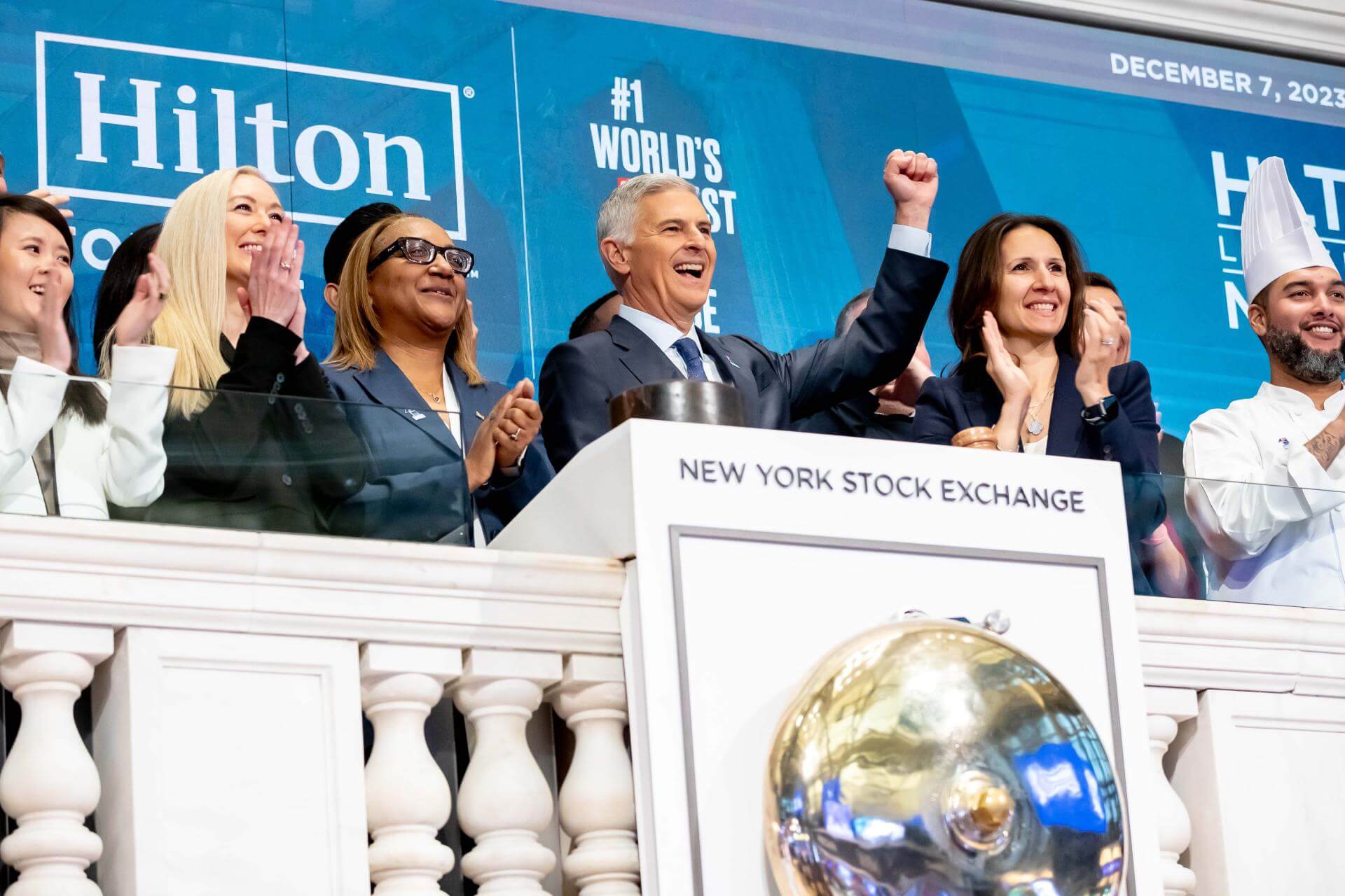 Hilton president CEO Chris Nassetta at New York Stock Exchange