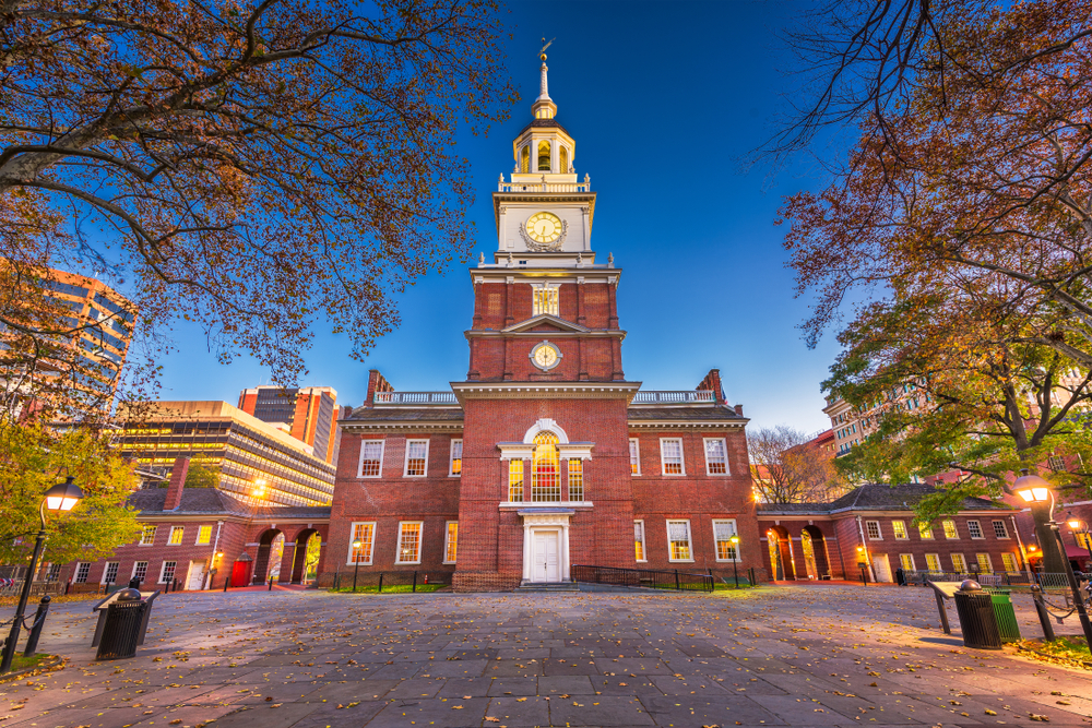 Independence Hall at night - Philadelphia, Pennsylvania - Photo Credit: Sean Pavone/Shutterstock