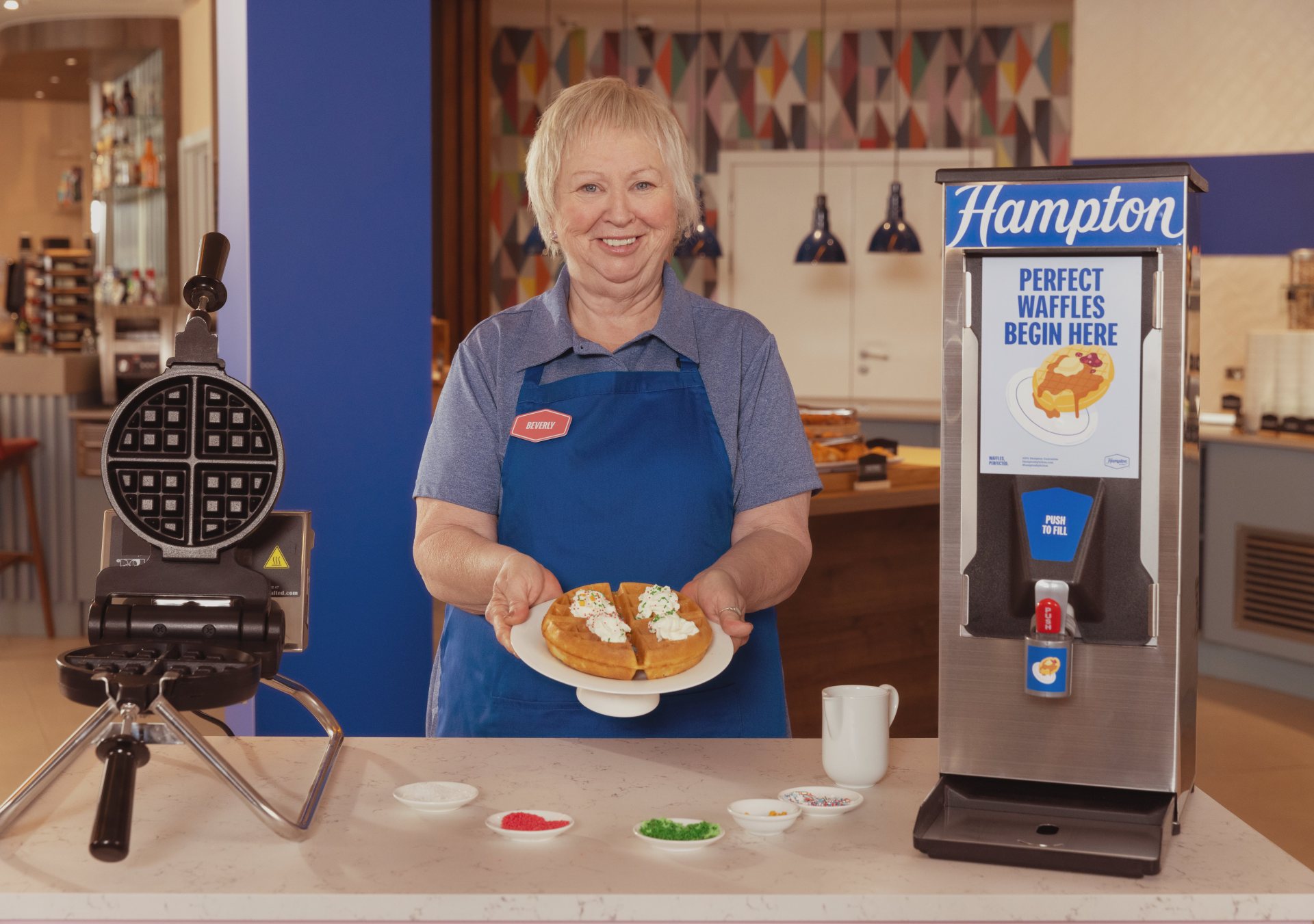 headshot of Beverly Christmas, Hampton by Hilton Waffle Boss