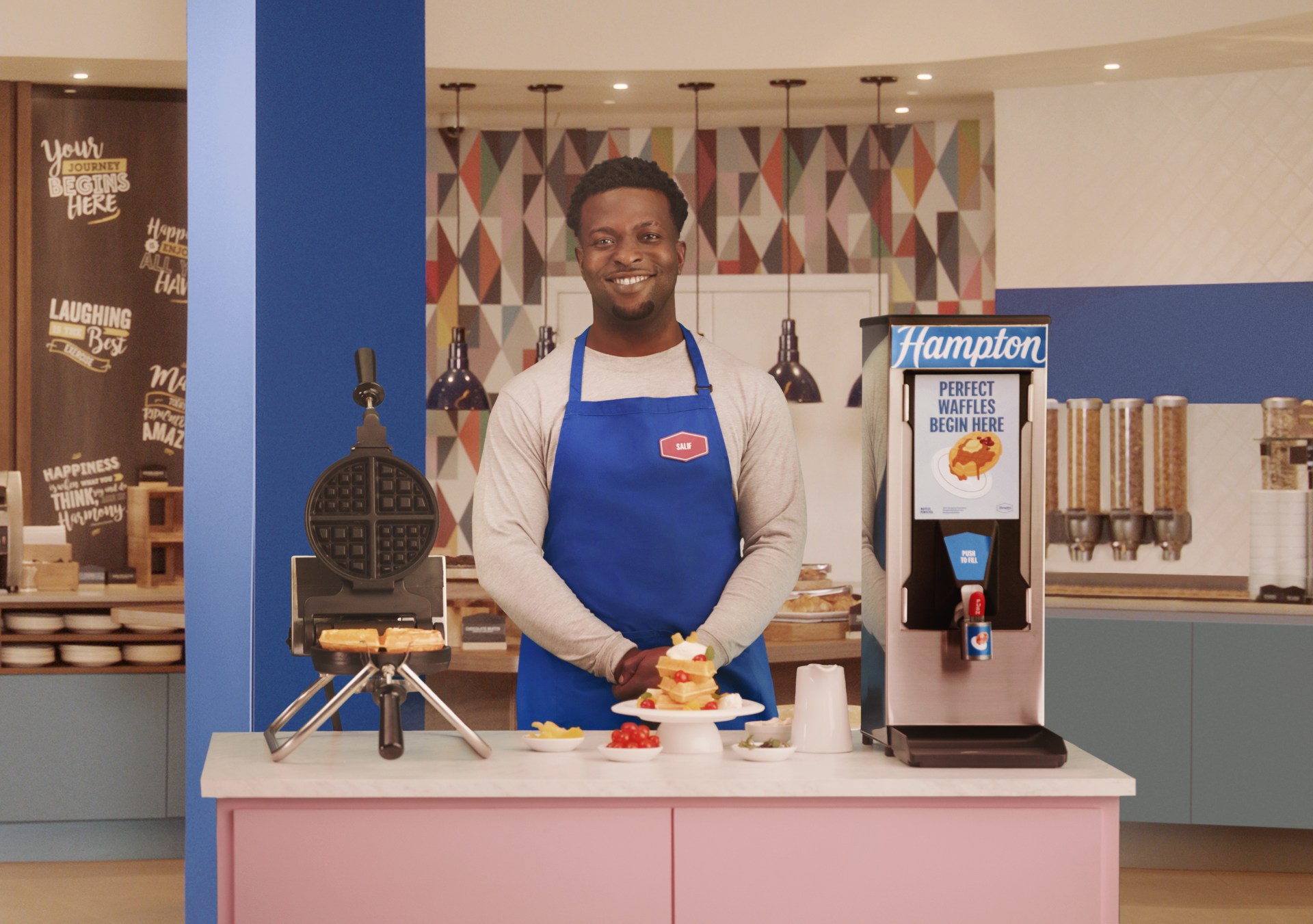 headshot of Salif Raymond, Hampton by Hilton Waffle Boss