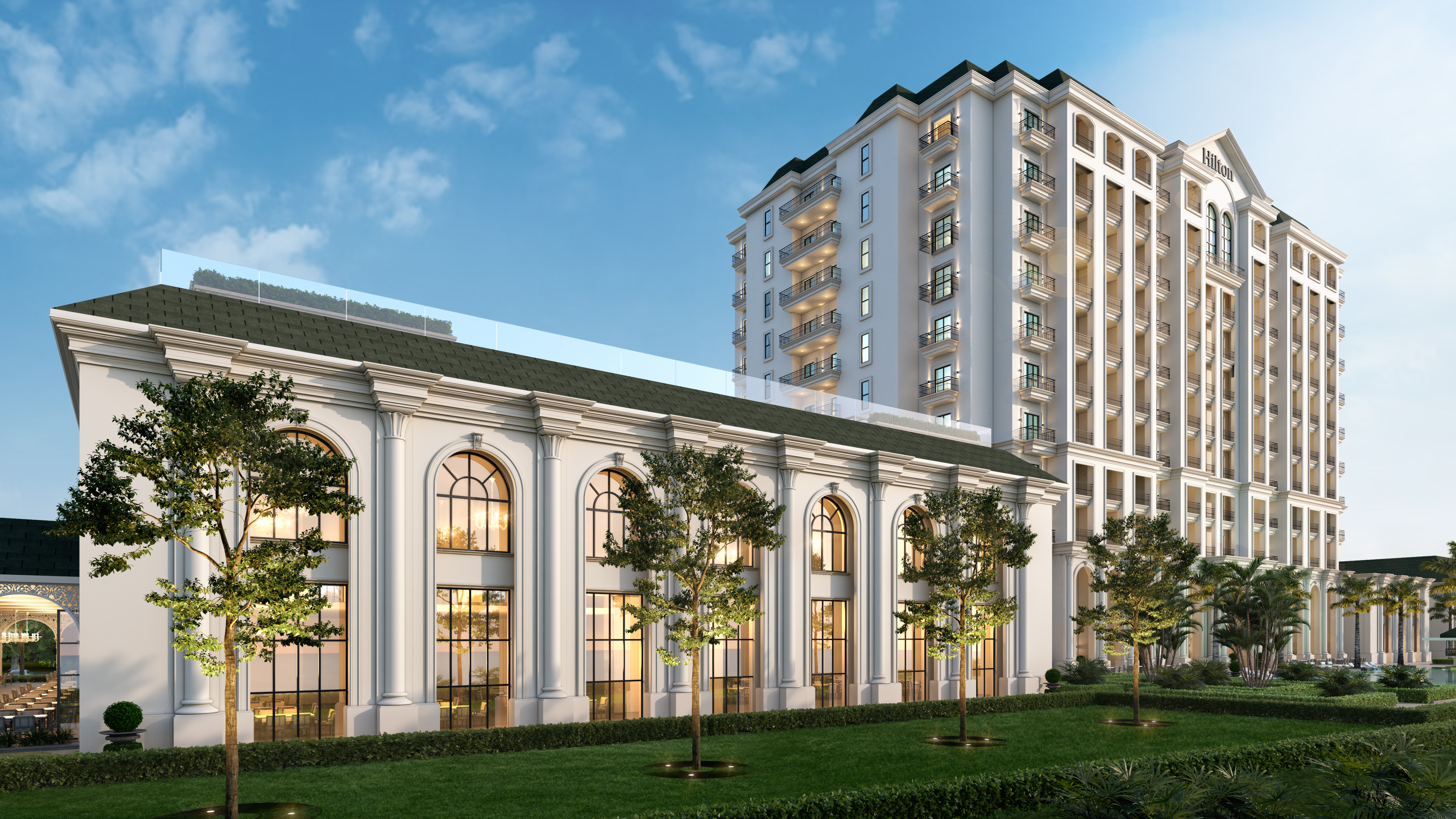Hilton Georgetown and DoubleTree Suites by Hilton Georgetown hotel rendering