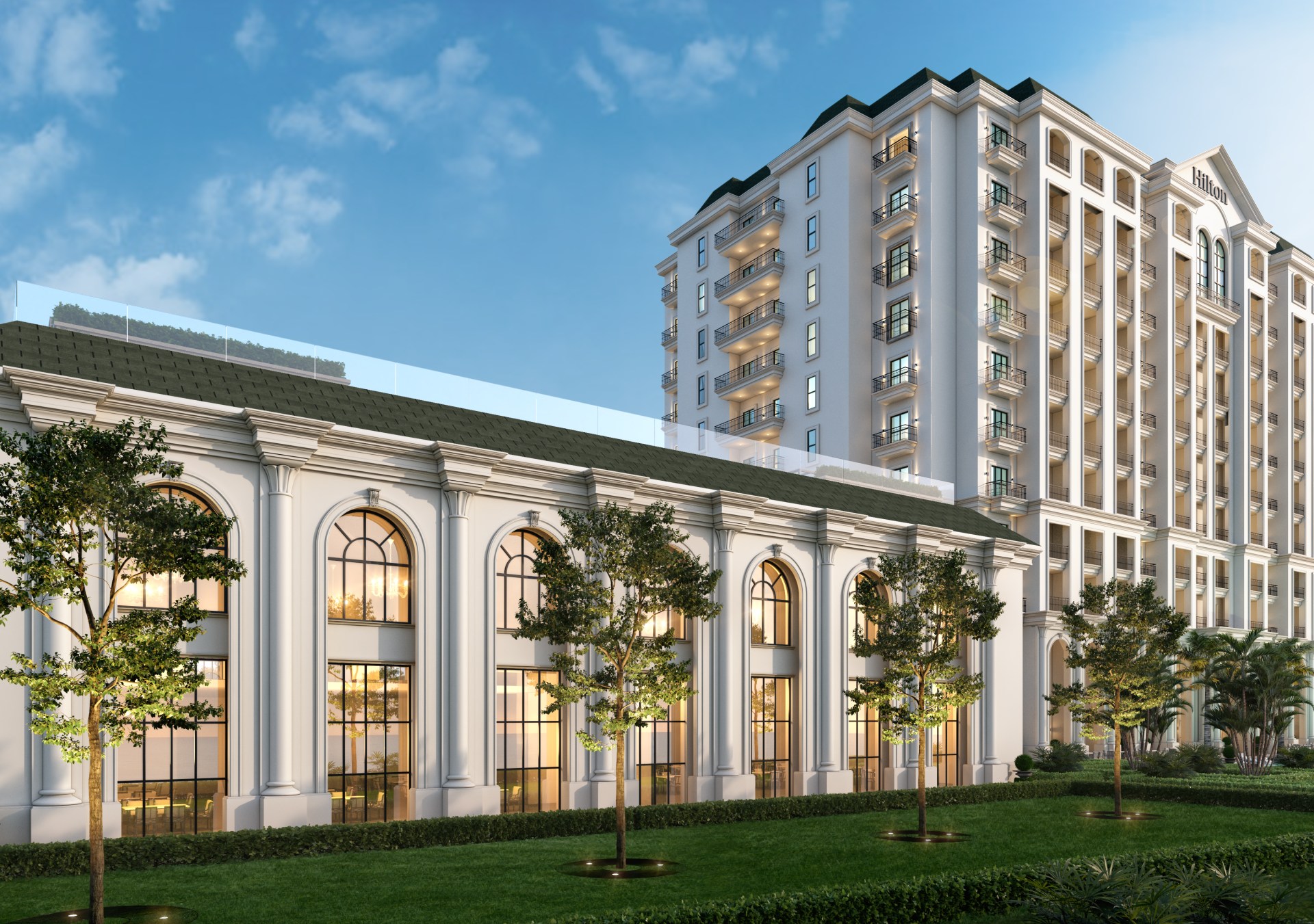Hilton Georgetown and DoubleTree Suites by Hilton Georgetown hotel rendering