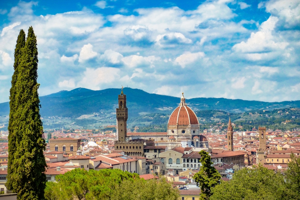 A Beautiful View Of The City Florence With The View