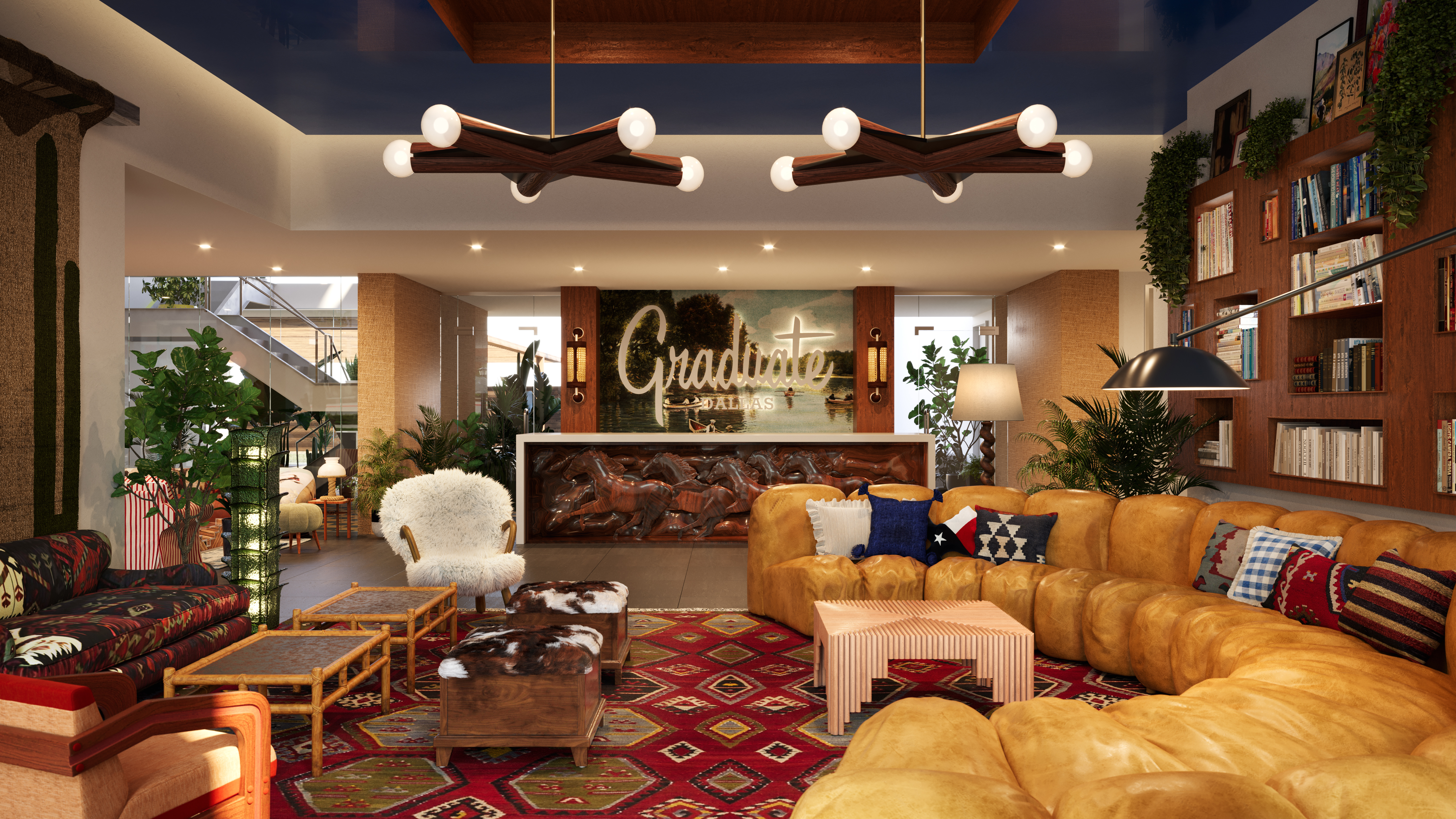 Graduate by Hilton Dallas - Lobby Rendering