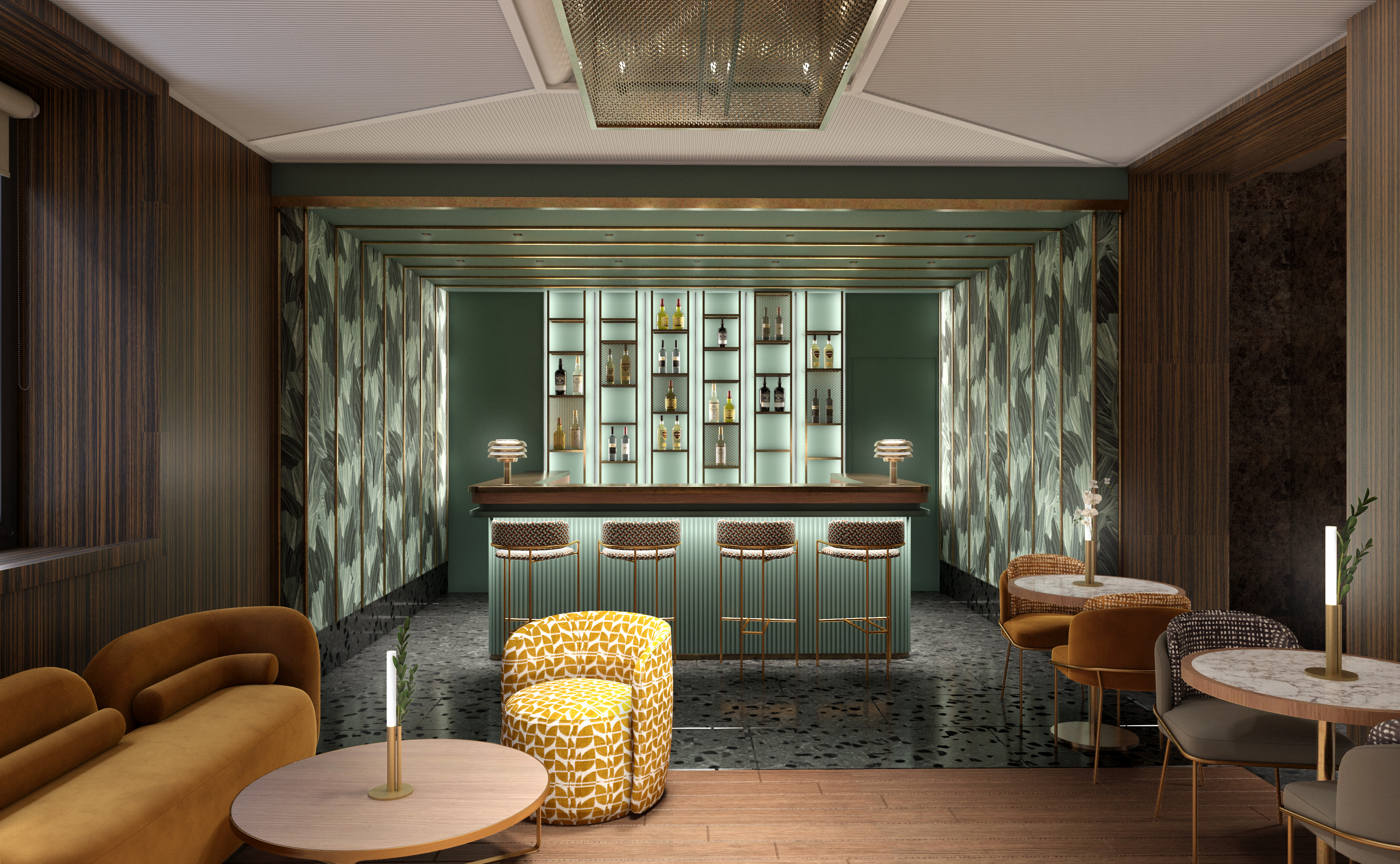 Hilton Turin City Centre - Bar Rendering