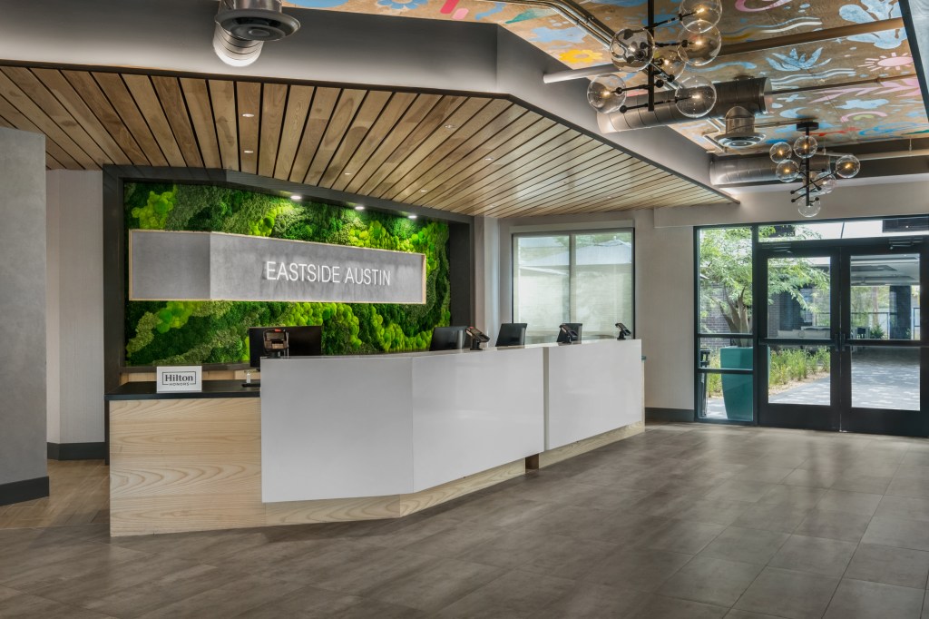 hotel lobby area front desk