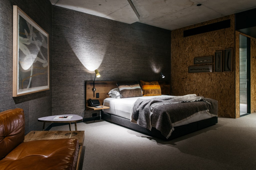 Ovolo Nishi, an SLH Hotel, Guest Room, Bedroom, leather seat, wooden headboard