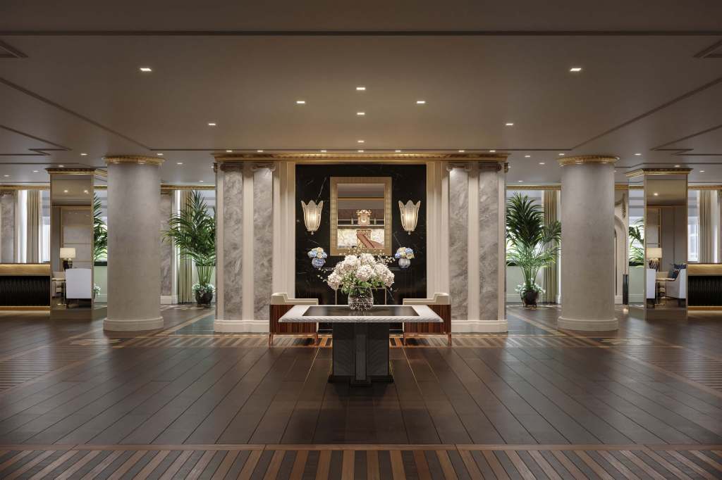 Waldorf Astoria New York Lobby Welcome Area - Credit Noë &amp; Associates Courtesy The Boundary