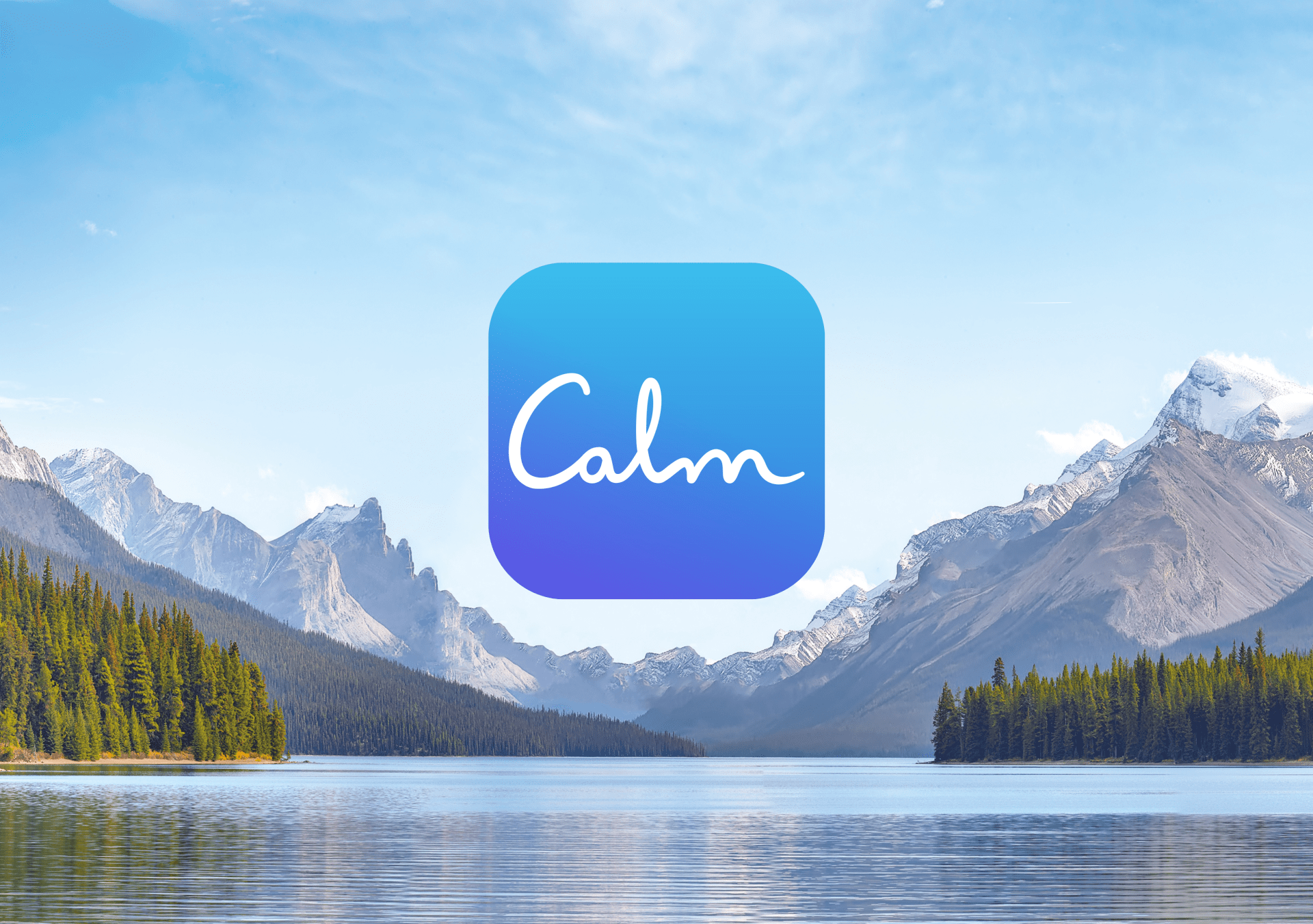 Calm logo and Jasper Lake