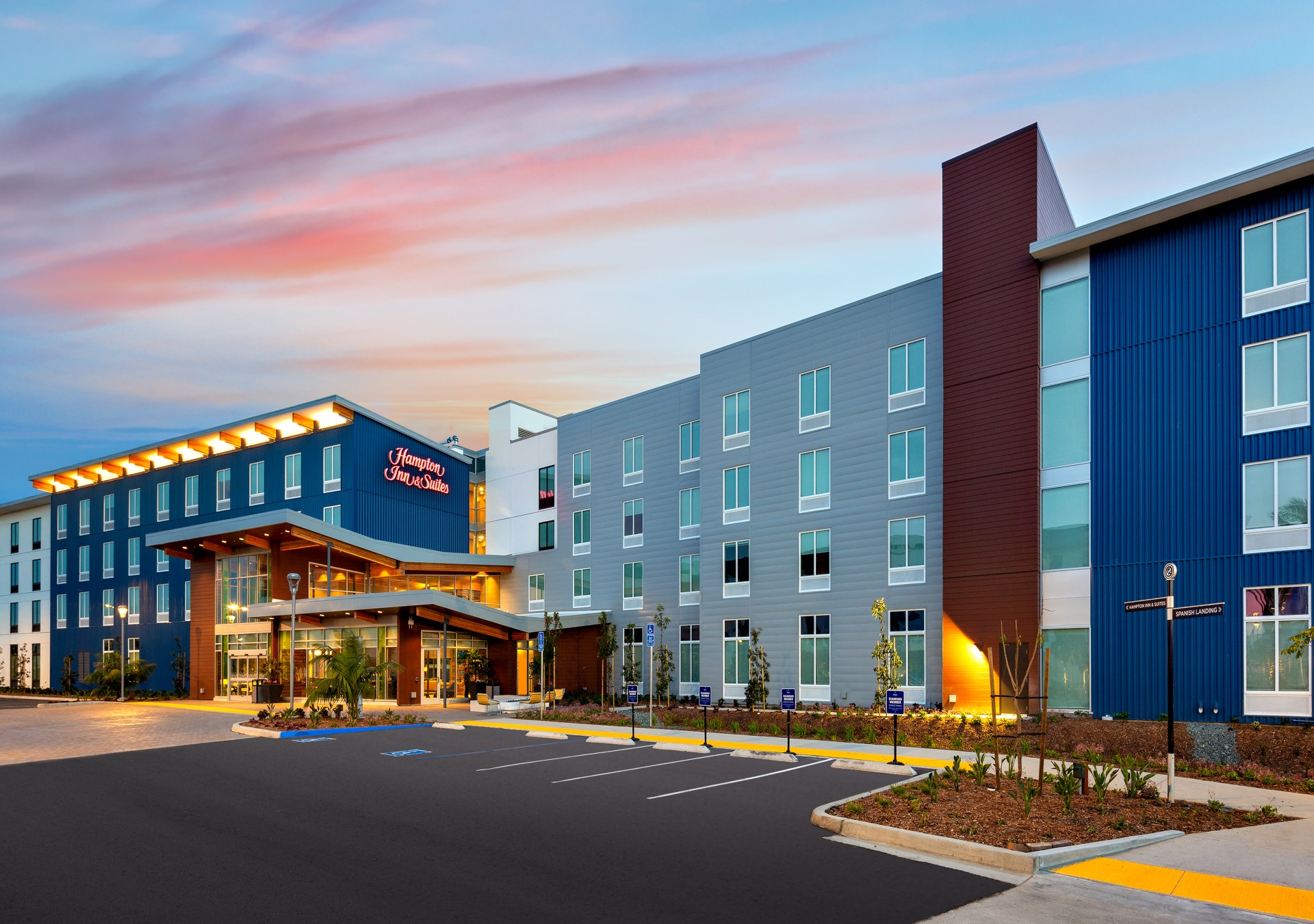 Hampton Inn and Suites San Diego Airport Liberty Station - Exterior at Night
