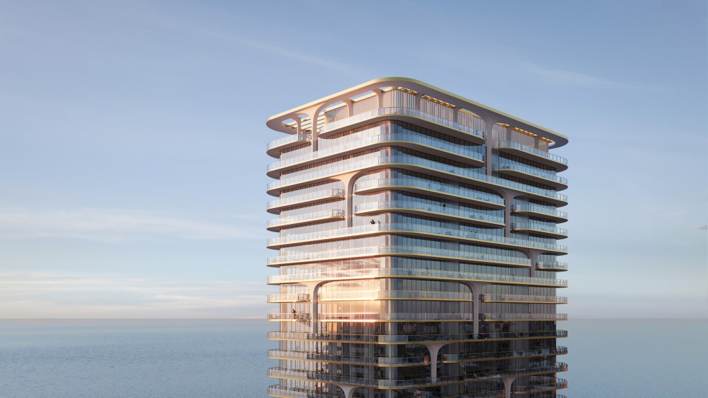 Waldorf Astoria Residences Pompano Beach, Exterior Rendering, balcony, windows