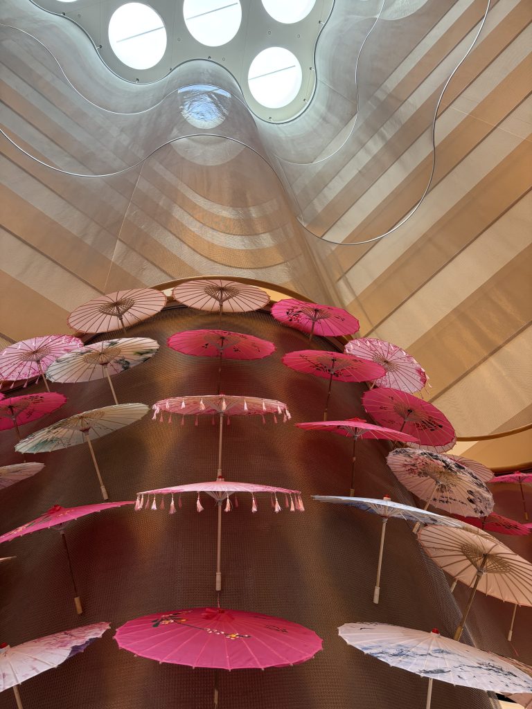 Conrad Washington DC, Cherry Blossom Parasol Lobby Art, Parasols