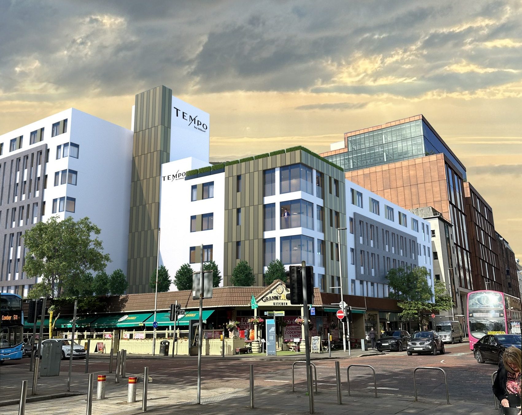 Tempo by Hilton Belfast City Centre - Exterior, Tempo by Hilton logo on exterior of building