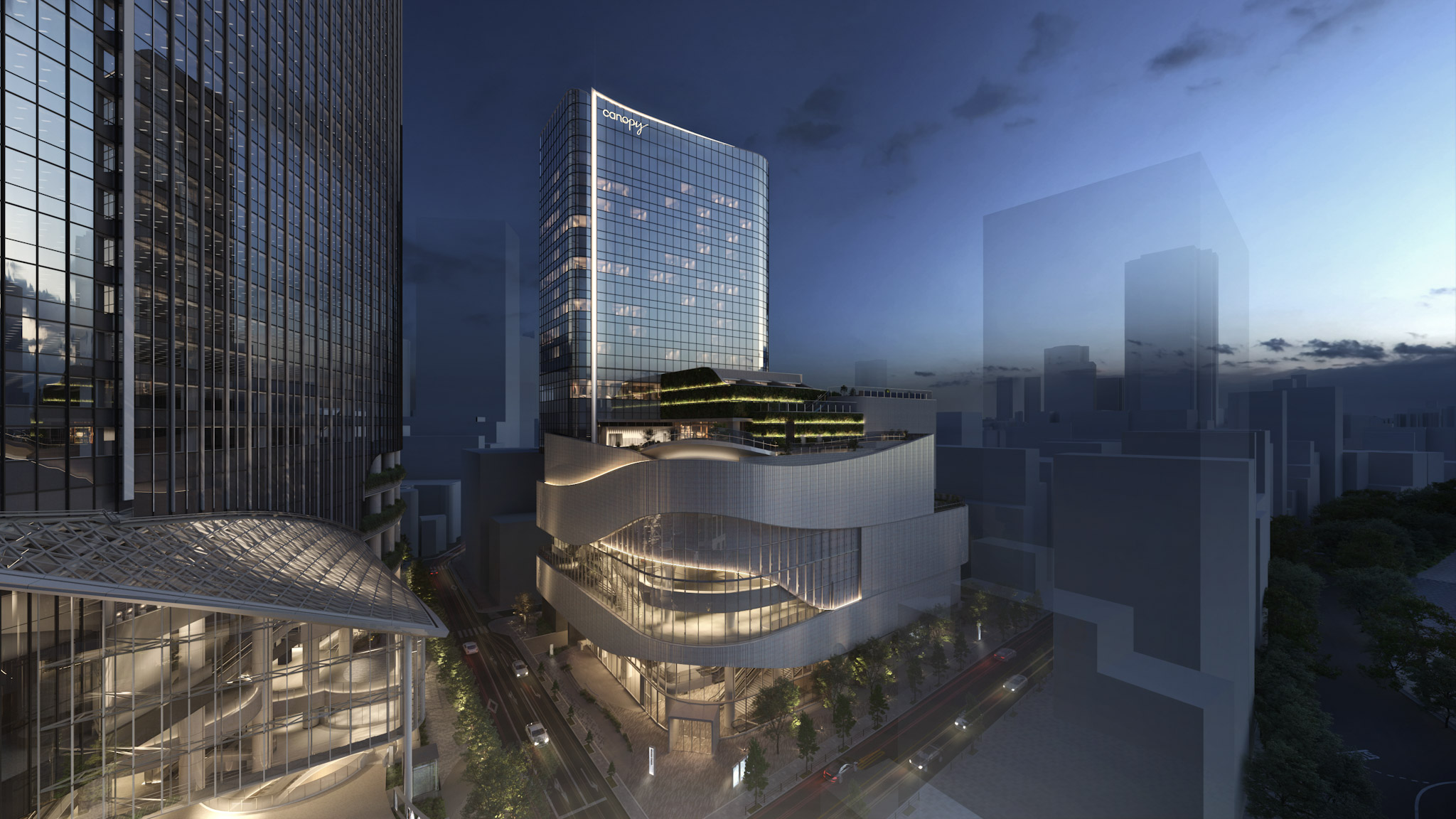 Canopy by Hilton Tokyo Akasaka - Exterior Rendering ホテル外観