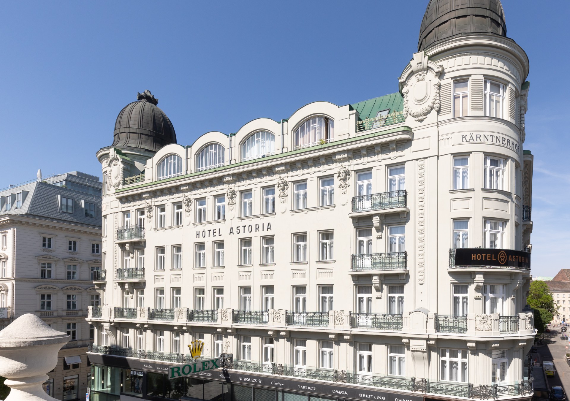Exterior of Hotel Astoria Vienna building on a sunny day