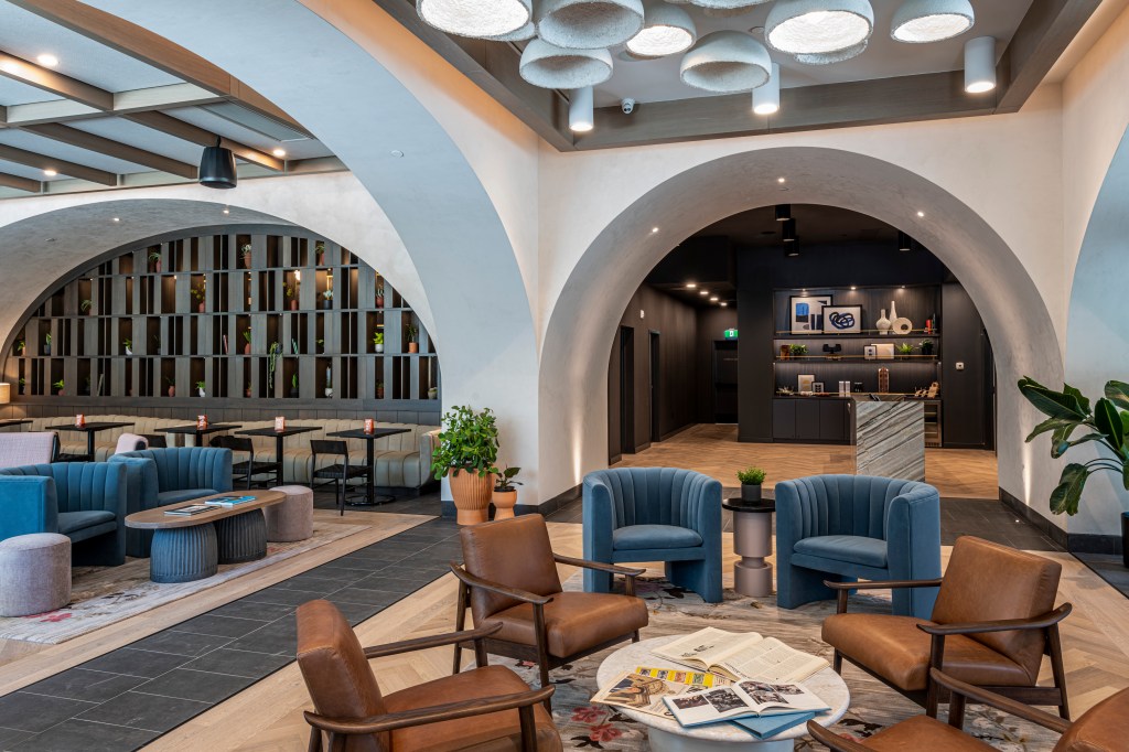 The lobby of the Westley hotel in Calgary, Alberta