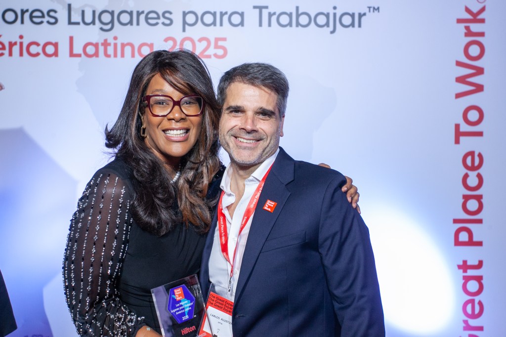Hilton team members celebrate Hilton’s recognition as best hospitality company to work for in Latin America