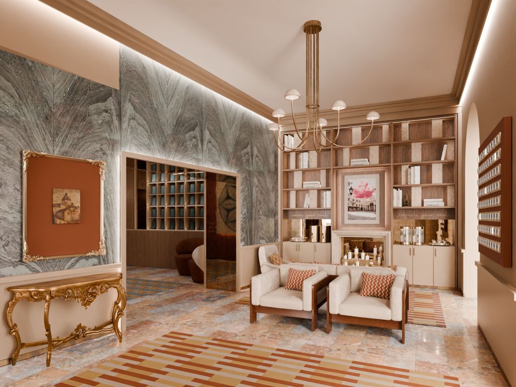 rendering of Rosetta Hotel Perugia, Tapestry Collection by Hilton lobby