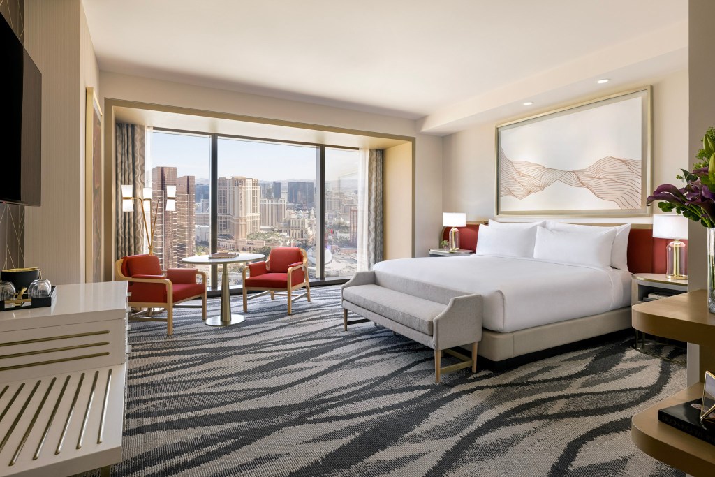 King guest room at Conrad Las Vegas at Resorts World
