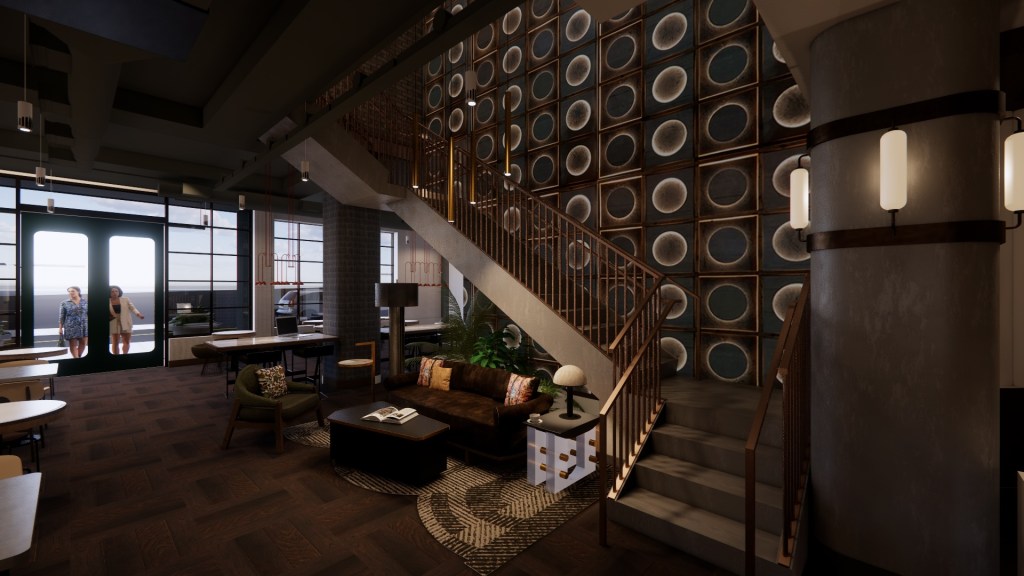 Motto by Hilton Nashville Downtown - Lobby Rendering