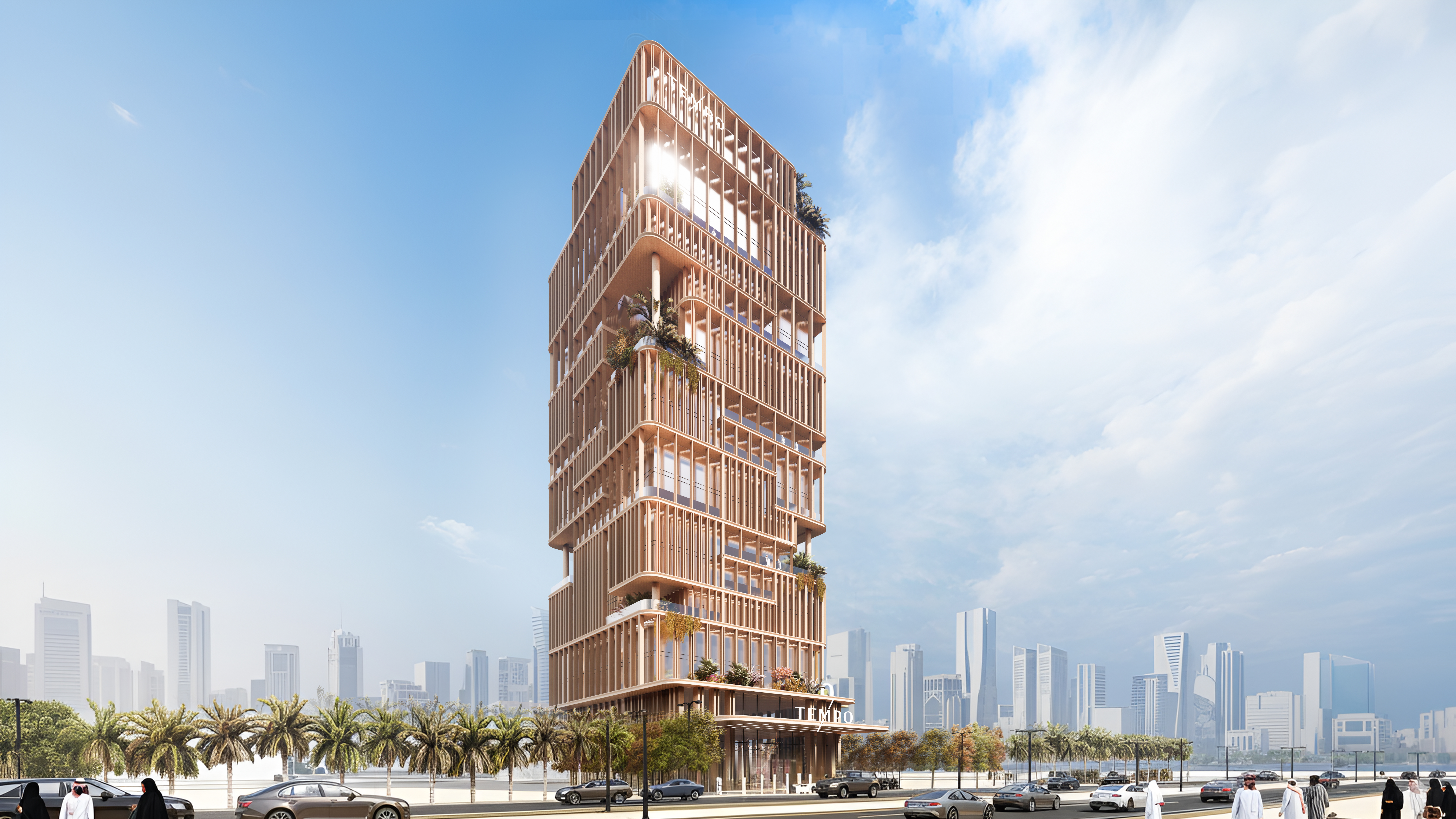 Tempo by Hilton Riyadh Al Narjis - Rendering of building exterior during the day