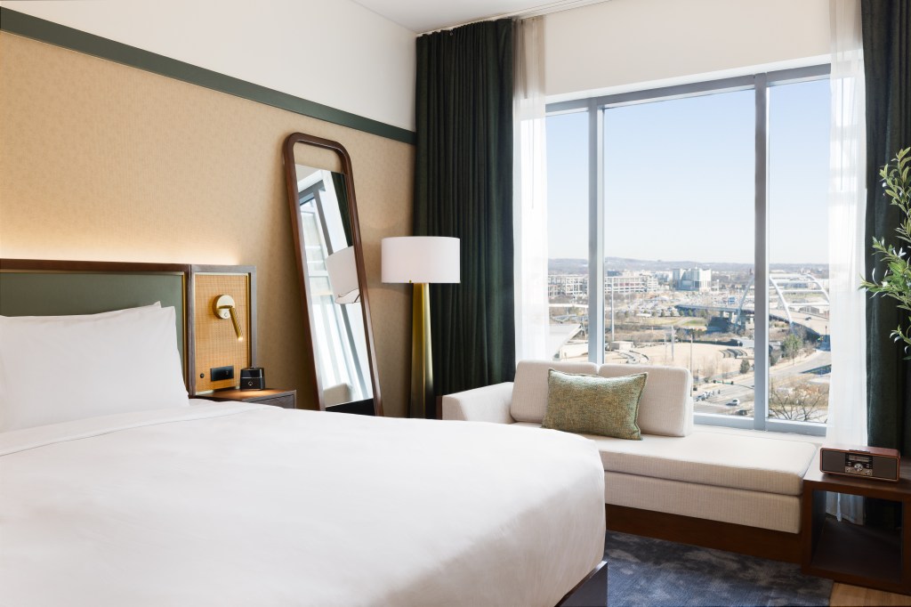 The Printing House Nashville Downtown, Tapestry Collection by Hilton King Guest Room Credit Reel Magic Media
