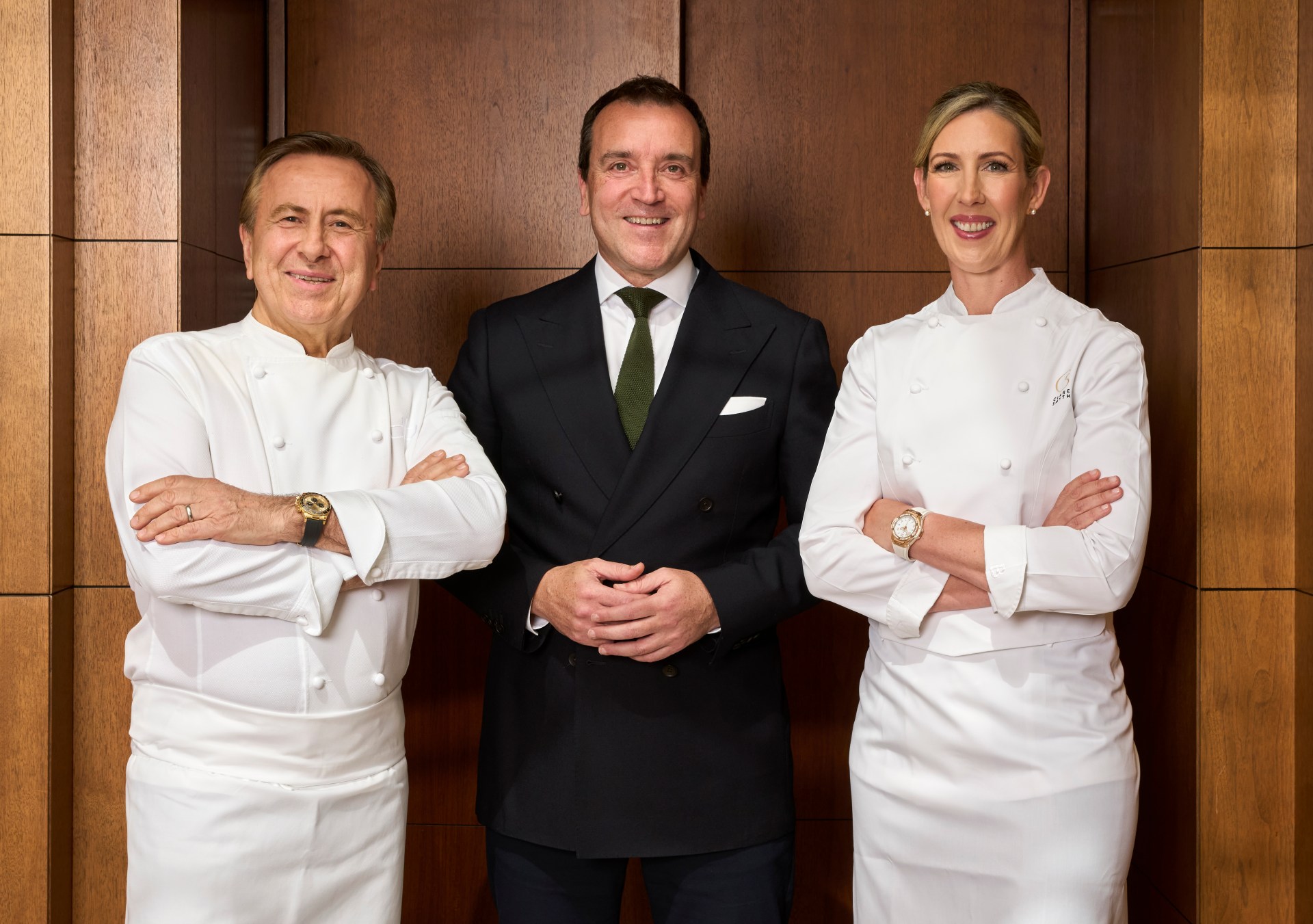 Group smiling at camera